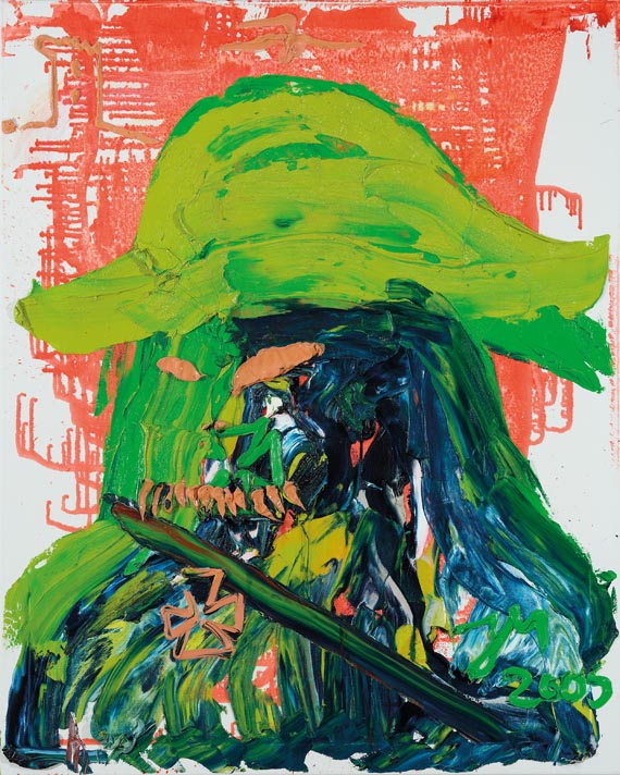 Jonathan Meese - Fischmammsell, der Erbdebuty in gebratener Dillsauce mit Bärenmusäuglein (Kokain VIII)