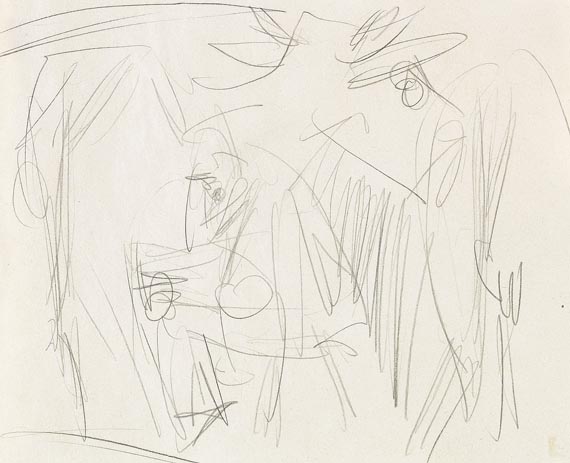 Ernst Ludwig Kirchner - Alpbauer beim Melken