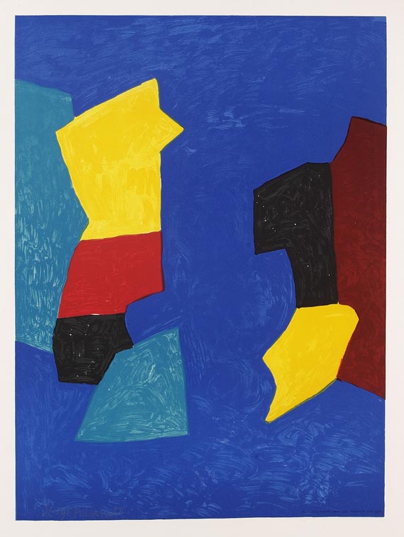 Serge Poliakoff - Composition bleue, rouge et jaune