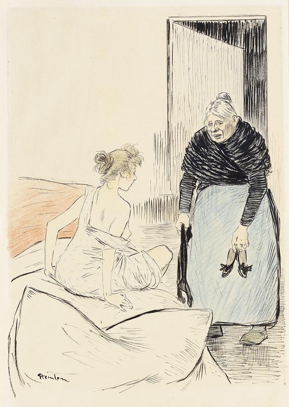 Théophile Alexandre Steinlen - La Fille surprise