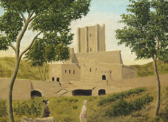 André Bauchant - Landschaft mit Burgruine