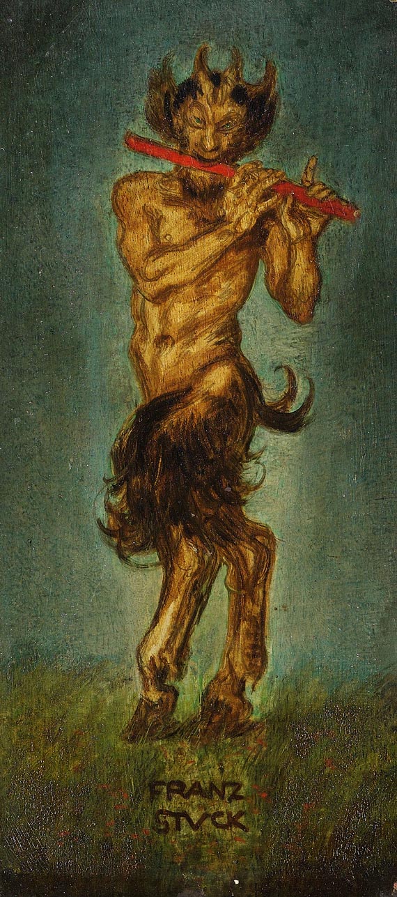 Franz von Stuck - Satyr mit Flöte