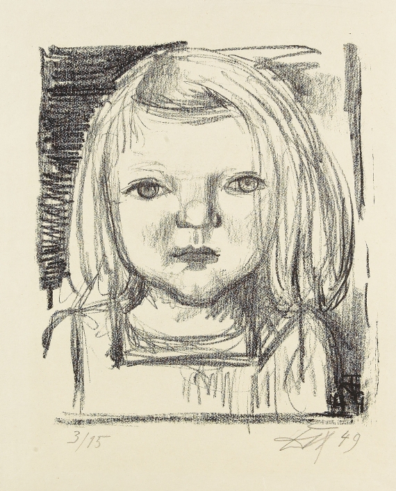 Otto Dix - Kind II (Tochter Bienert, Blick auf den Betrachter gerichtet)