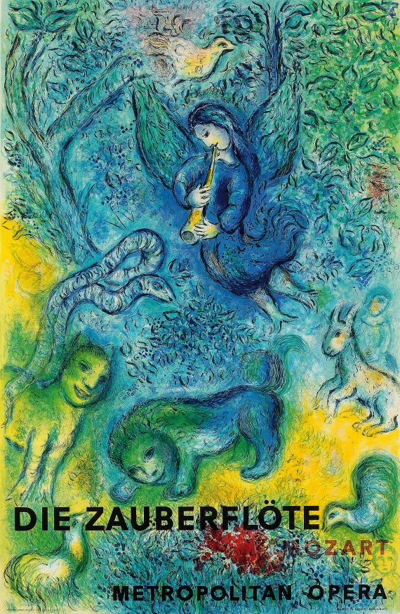 Marc Chagall - Plakat: Die Zauberflöte