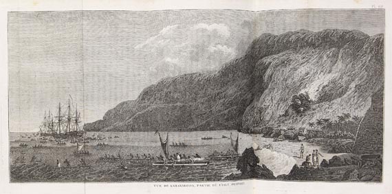 James Cook - Cartes et figures, 3 Bde. + 4 Bde. Troisieme Voyage. 1785