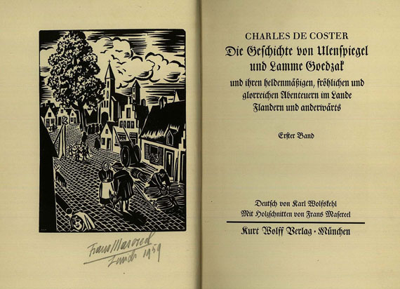 Frans Masereel - Coster, Charles de, Ulenspiegel. 2 Bde. 1926