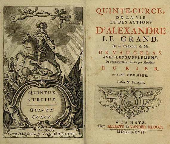 Quintus Curtius Rufus - Alexandre le Grand, 2 Bde. 1727.