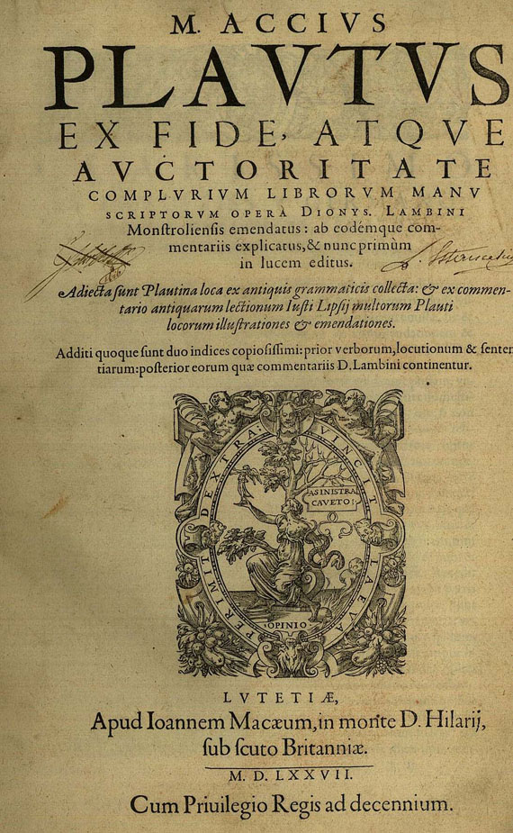 Titus Maccius Plautus - Comoediae. 1577