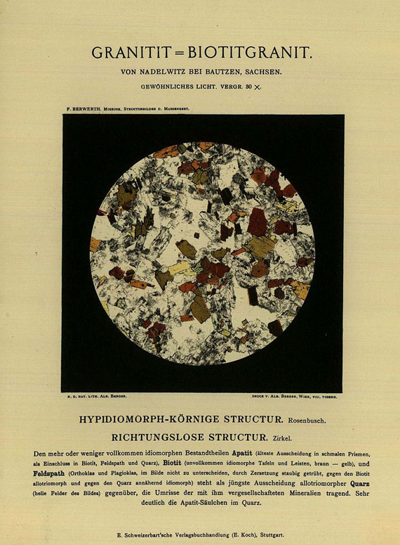 Fritz Berwerth - Structurbilder. 4 Tle. 1895-1900