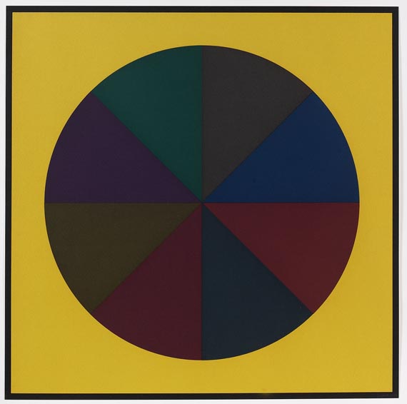 Sol LeWitt - A circle divided into eight equal parts, with colors superimposed in each part