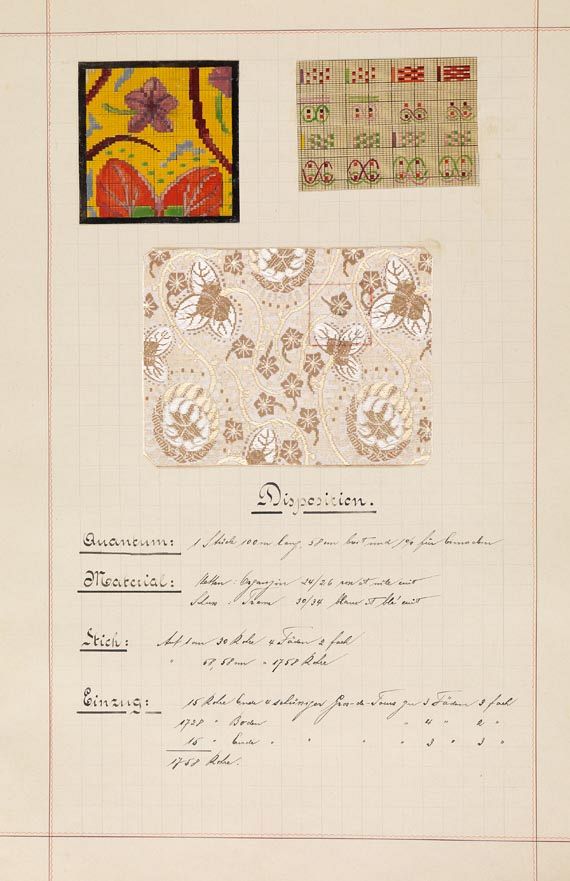  Musterbücher - Zürcherische Seidenwebschule. 1913-14. - Weitere Abbildung