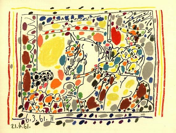 Pablo Picasso - A los torros. 1961
