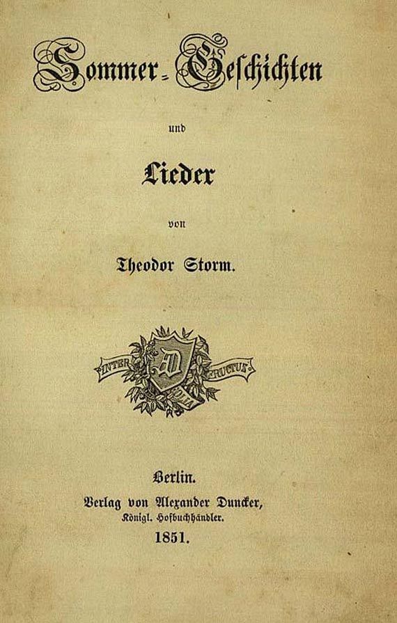 Theodor Storm - Sommer-Geschichte, 1851. (154)