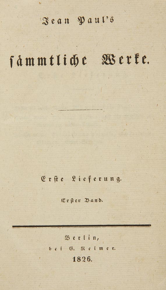 (d. i. J. P. Friedrich Richter Jean Paul - Sämmtliche Werke, 24 Bde. 1826. (56)