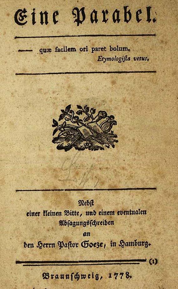 Gotthold Ephraim Lessing - Eine Parabel, 1778. (81)