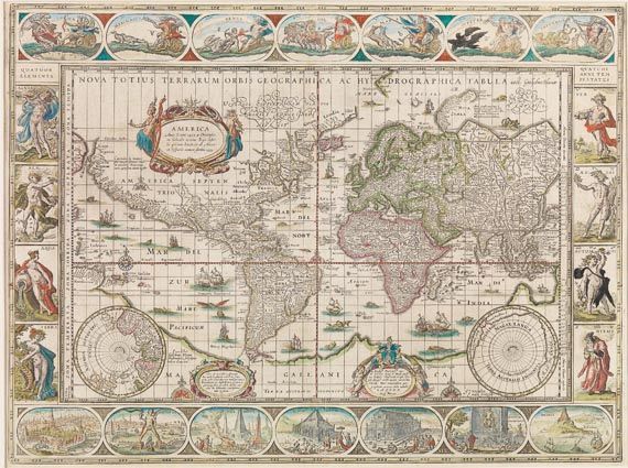  Weltkarte - Nova totius terrarum orbis.