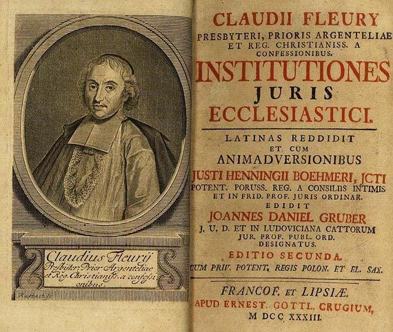 Claudius Fleury - Institutiones. 1733