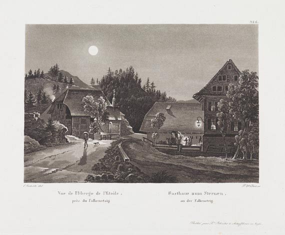 Joh. Ludwig Bleuler - Mal. Reise von Freiburg. - Weitere Abbildung