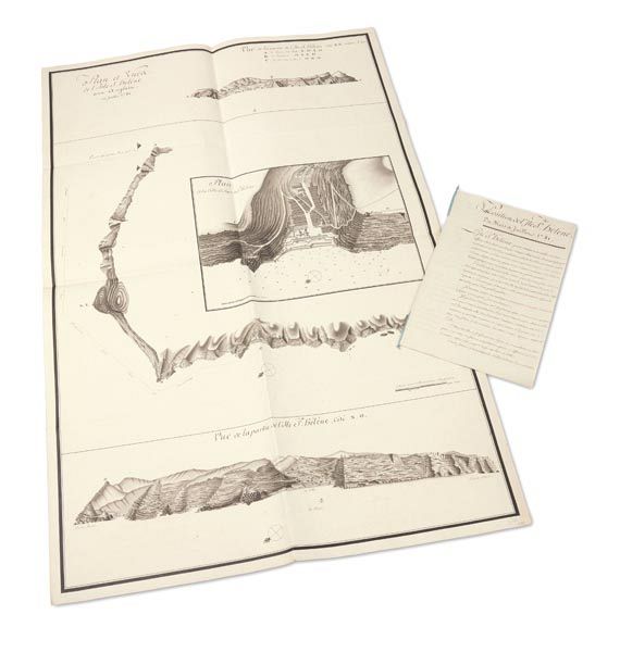  Manuskriptkarten - S. Hélene. 3 Tle. 1781