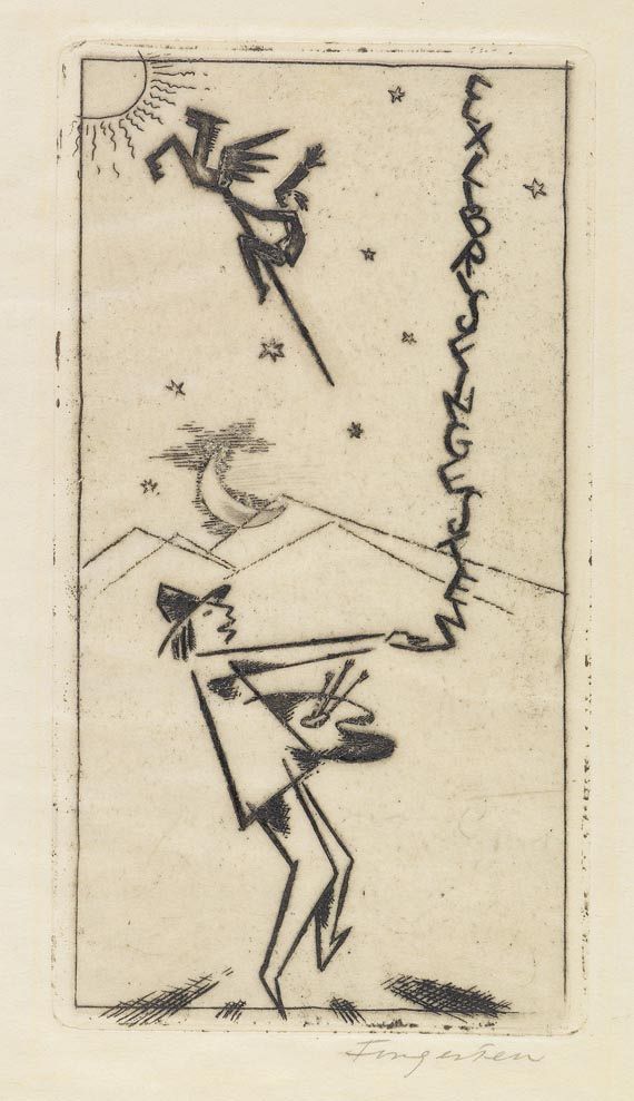 Michel Fingesten - Exlibris., Ex. auf Pergament, 1921. - Weitere Abbildung