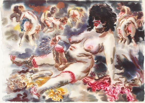 George Grosz - Erotische Szene