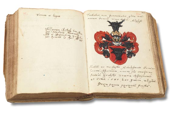  Album amicorum - Stammbuch des Johann Speimann. 1585. - Weitere Abbildung