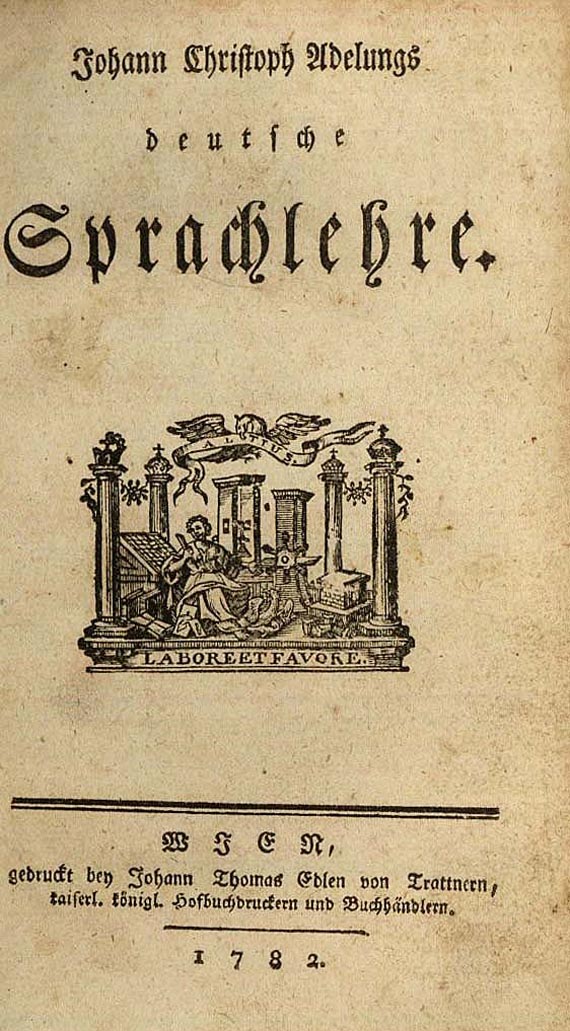 Johann Christoph Adelung - Deutsche Sprachlehre. 1782.