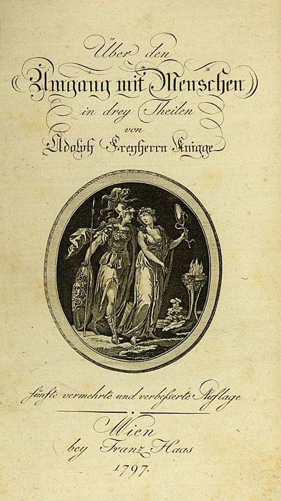 Adolf Knigge - Über den Umgang mit Menschen, 2 Bde., 1796/7.