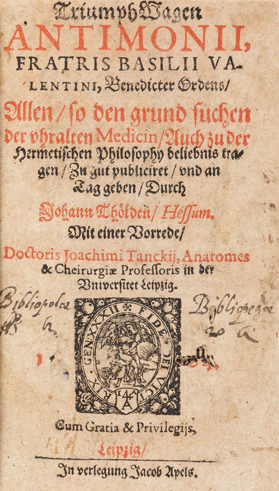  Basilius Valentinus - Triumph Wagen Antimonii.1604. - Weitere Abbildung