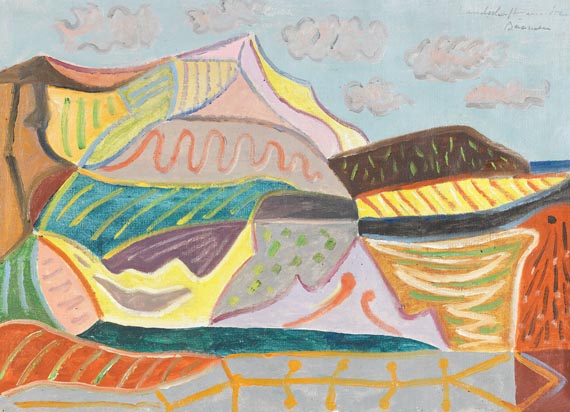 Werner Gilles - Landschaft mit drei Bäumen - Weitere Abbildung