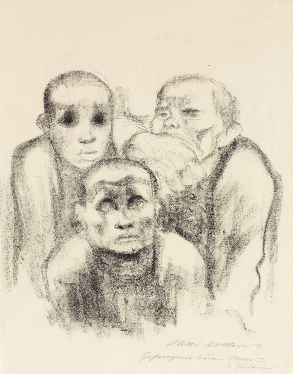 Käthe Kollwitz - Gefangene, Musik hörend