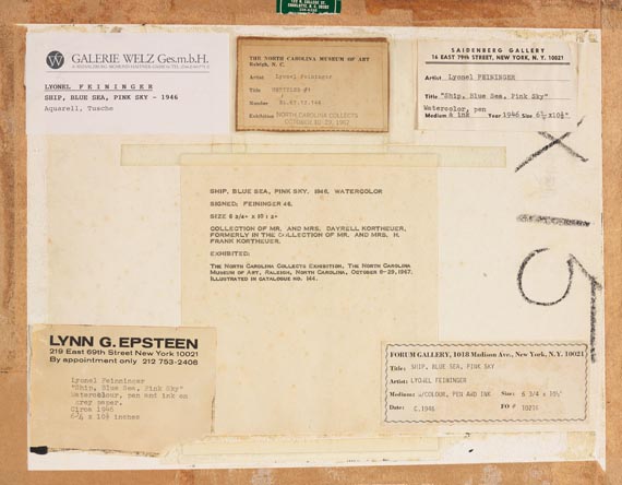 Lyonel Feininger - Ship, blue sea, pink sky - Weitere Abbildung