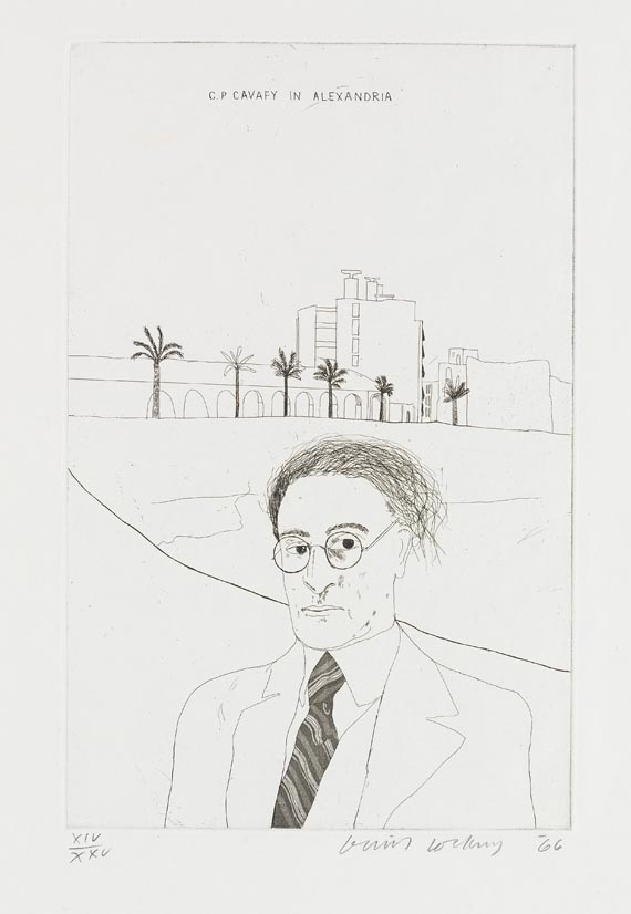 David Hockney - Fourteen poems by C. P. Cavafy. Chosen and illustrated with twelve etchings by David Hockney - Weitere Abbildung