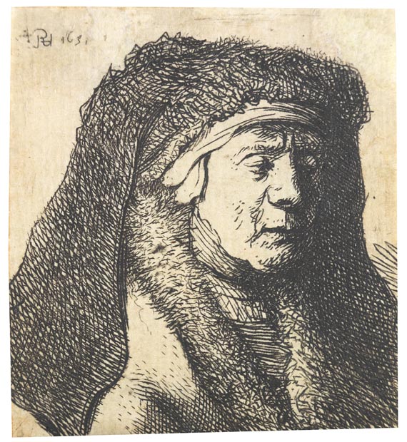 Harmensz. Rembrandt van Rijn - Alte Frau mit dunklem Schleier
