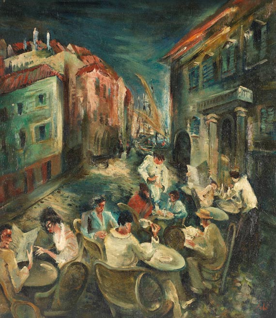 Paul Kuhfuss - Straßencafé in Italien