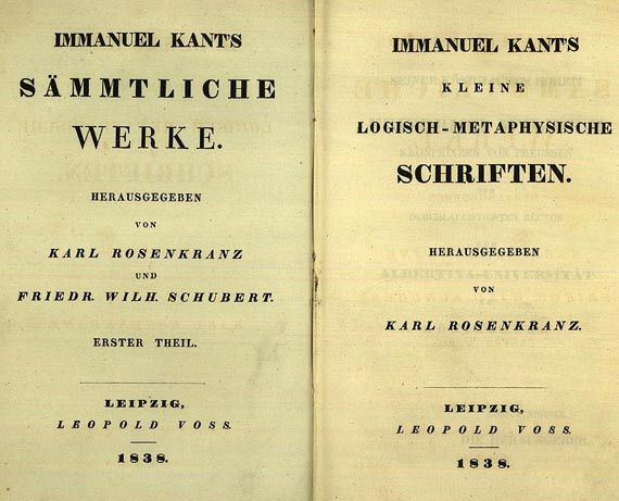 Immanuel Kant - Werke, 12 Bde., 1838