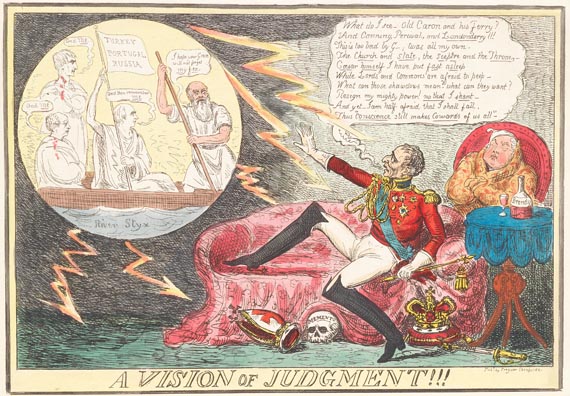  Karikaturen - 14 Bll. engl. polit. Karikaturen, 1830