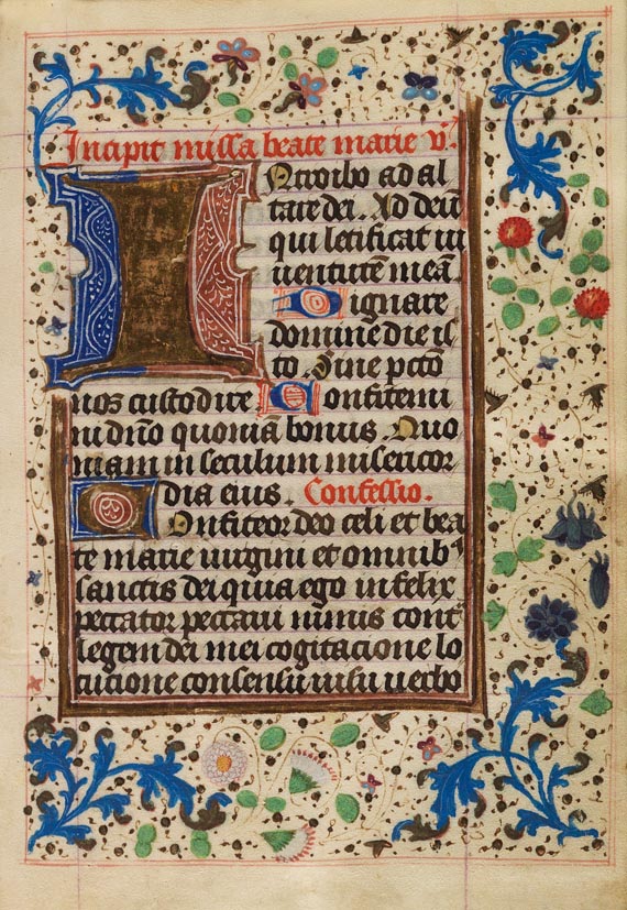  Manuskripte - Stundenbuch auf Pergament. Um 1500. - Weitere Abbildung