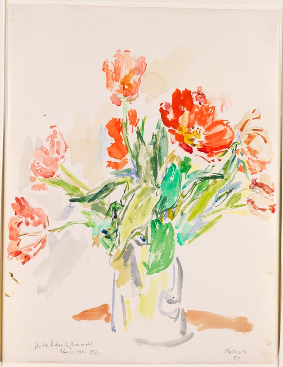 Oskar Kokoschka - Tulpenstrauß in der Vase