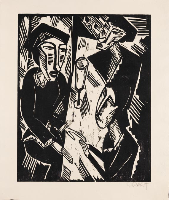 Karl Schmidt-Rottluff - Drei am Tisch - Weitere Abbildung