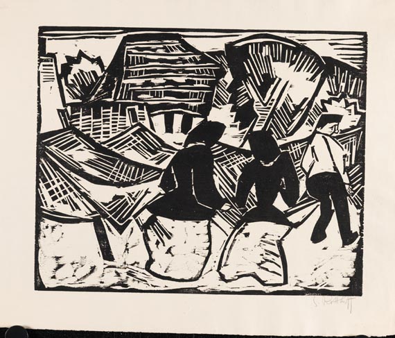 Karl Schmidt-Rottluff - Bei den Netzen - Weitere Abbildung