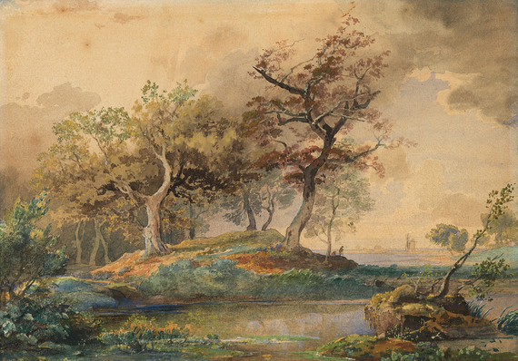 Johann Wilhelm Schirmer - Gewittrige Landschaft