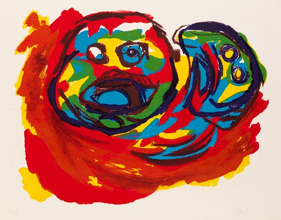 Karel Appel - Deux Têtes