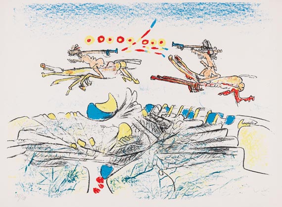 Roberto Sebastian Echaurren Matta - 3 Blätter: Personnages I. Castronautes. Les Jupitiens - Weitere Abbildung