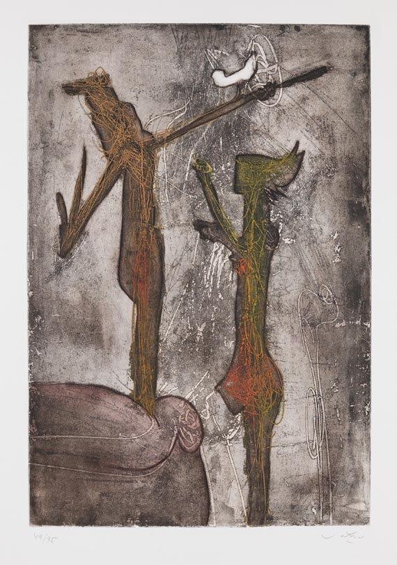 Roberto Sebastian Echaurren Matta - 3 Blätter: Personnages I. Castronautes. Les Jupitiens - Weitere Abbildung