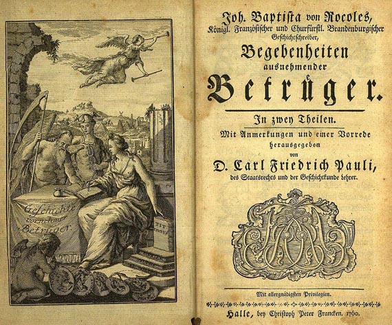 Joh. Baptista von Rocoles - Begebenheiten ausnehmender Betrüger, 1760