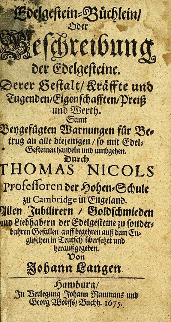 Thomas Nicols - Edelgestein-Büchlein