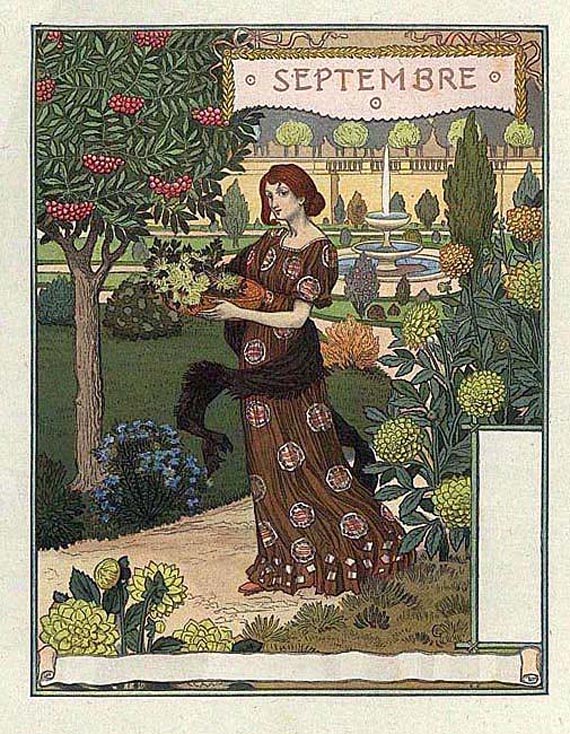 Eugène Samuel Grasset - Les mois. 1896