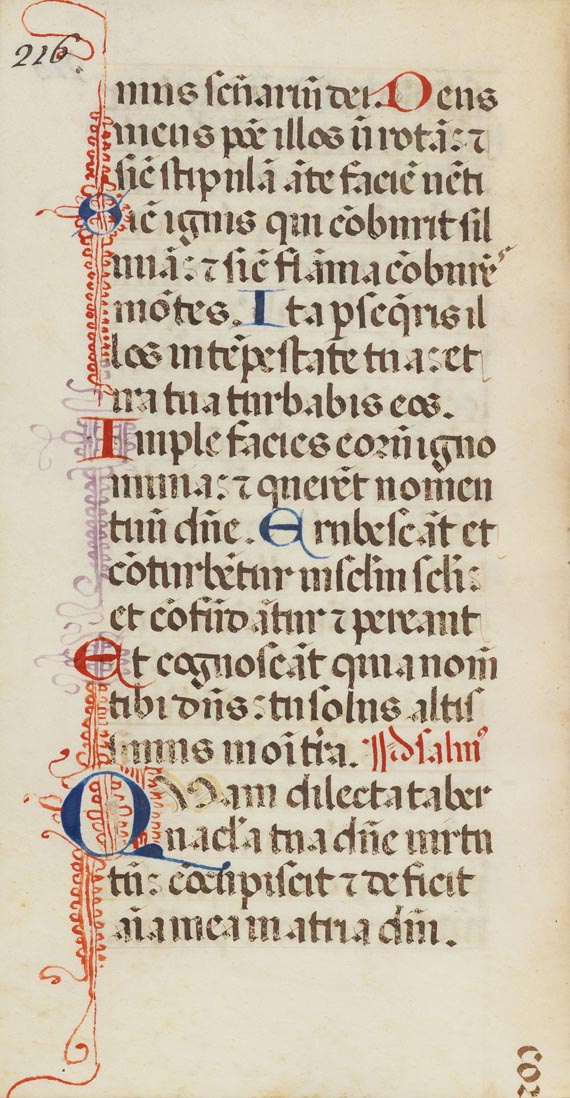  Manuskripte - Psalterium. Um 1500. - Weitere Abbildung