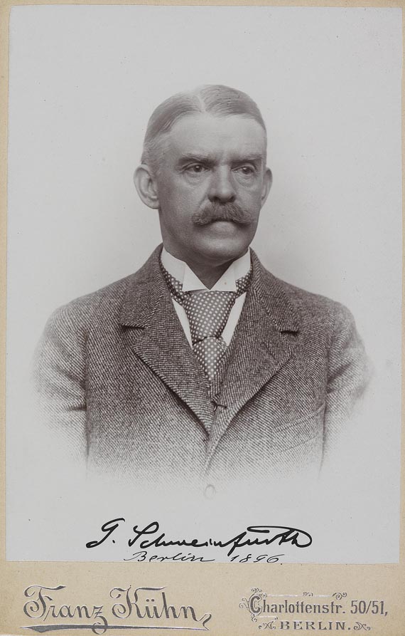 Georg Schweinfurth - 2 Bibliographien, 1 Foto und 1 Brief. 1896-1926